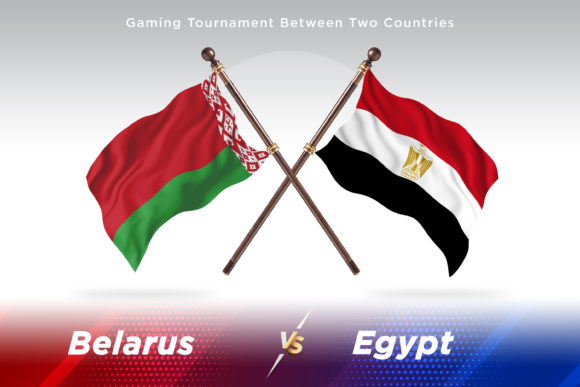 Belarus Versus Egypt Two Flags