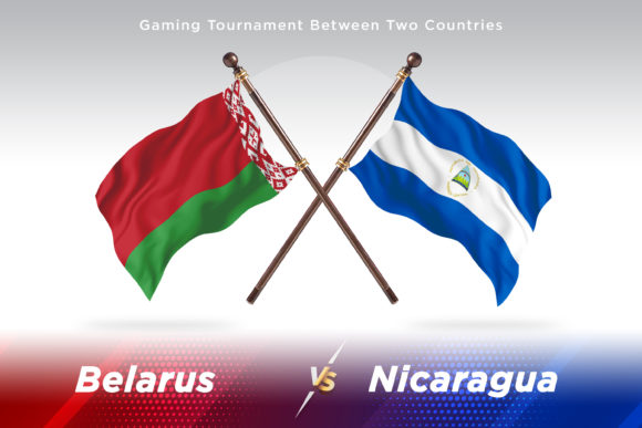 Belarus Versus Nicaragua Two Flags