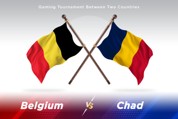 Belgium Versus Chad Two Flags