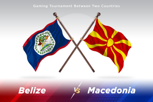 Belize Versus Macedonia Two Flags
