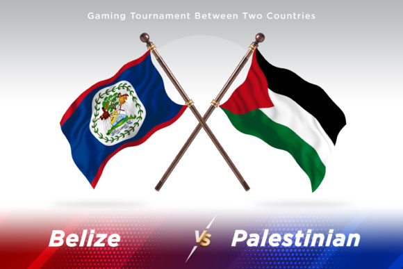 Belize Versus Palestinian Two Flags