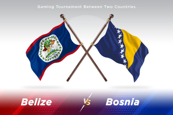 Belize vs Bosnia Herzegovina Flags